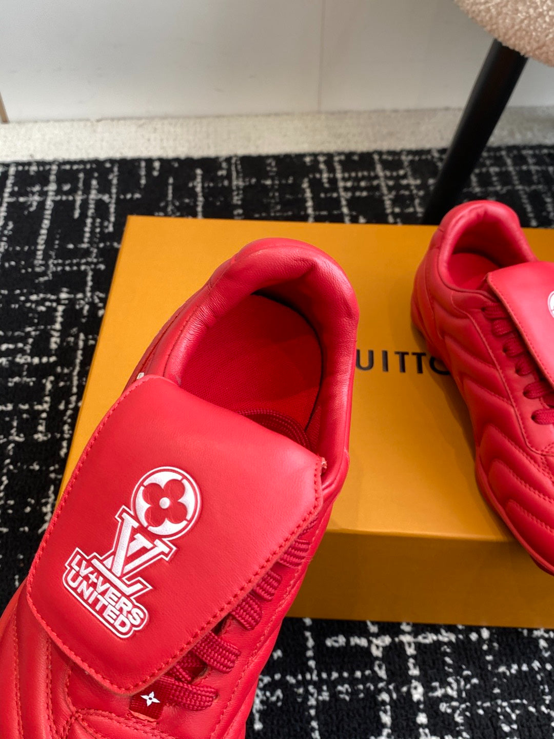 Louis Vuitton LV Kick Sneaker (Red Leather)