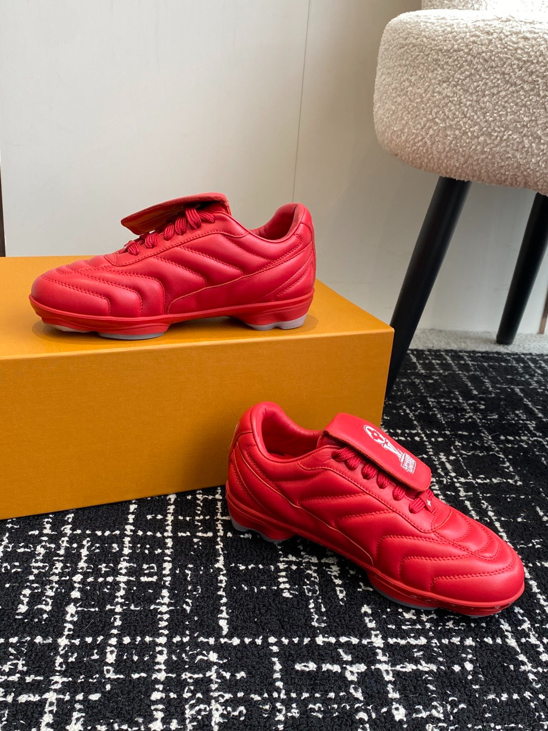 Louis Vuitton LV Kick Sneaker (Red Leather)