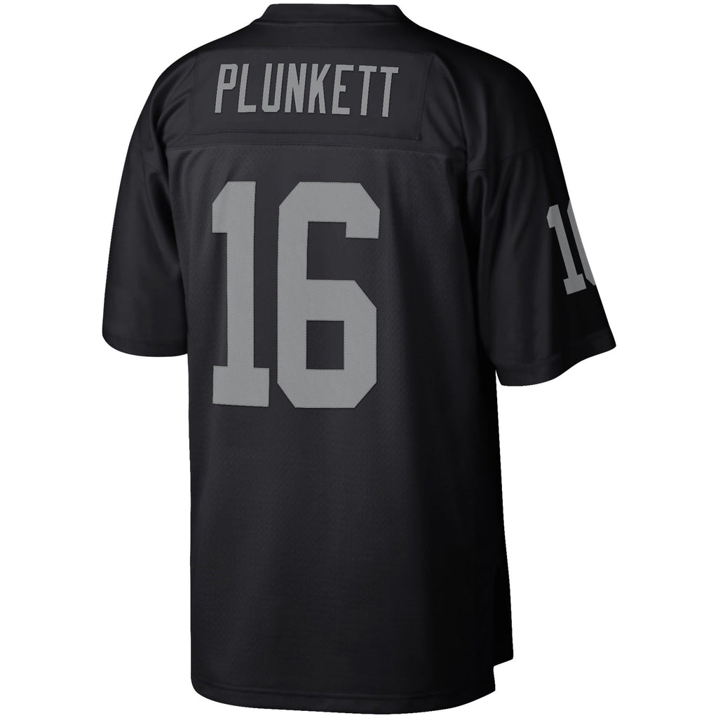 Mens Las Vegas Raiders Jim Plunkett Mitchell & Ness Black Retired Player Legacy Replica Jersey