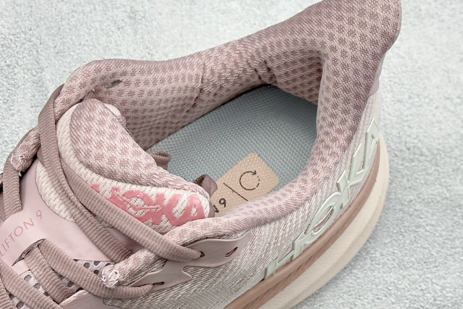 HOKA Clifton 9 Dusty Rose Pale Pink Daily Running Trainers