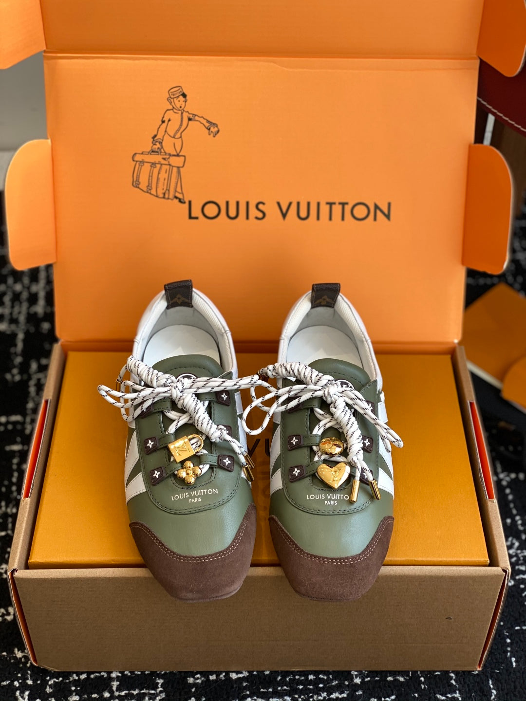 Louis Vuitton Recif Sneaker (Olive Green/White)