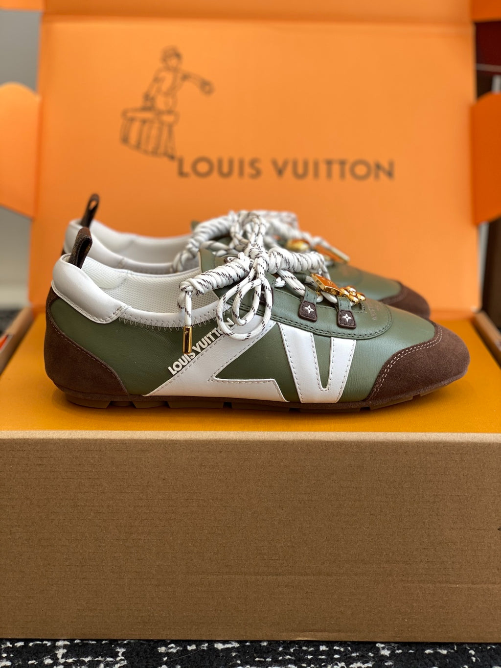 Louis Vuitton Recif Sneaker (Olive Green/White)