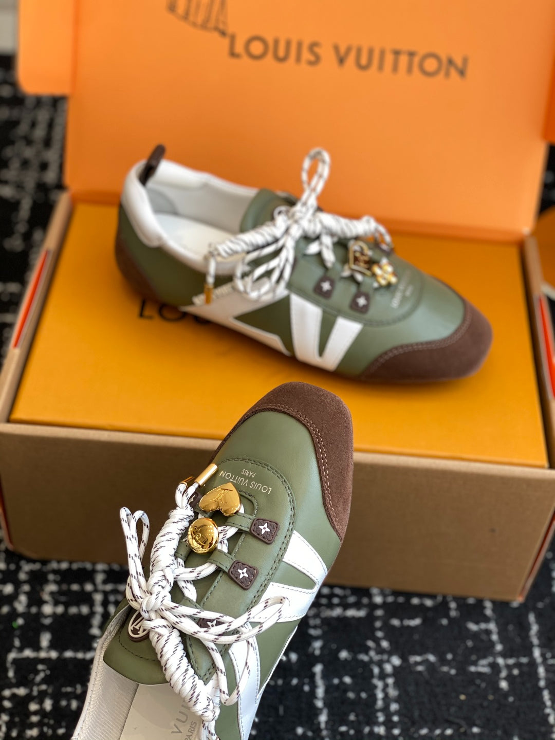 Louis Vuitton Recif Sneaker (Olive Green/White)