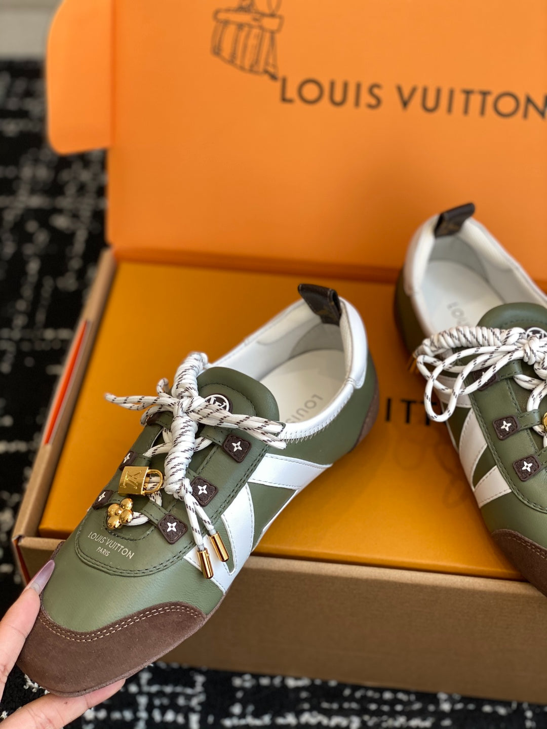 Louis Vuitton Recif Sneaker (Olive Green/White)