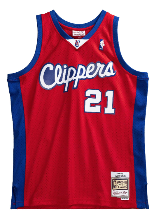 Men's Darius Miles Los Angeles Clippers 2000-2001 Red Swingman Replica Jersey By Mitchell & Ness