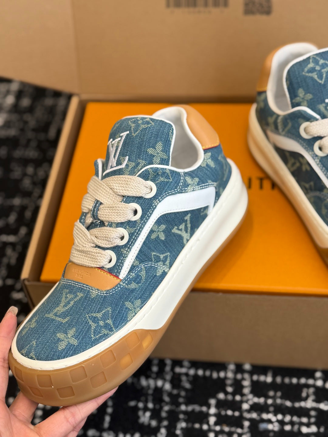 Louis Vuitton LV Tilted Sneaker (Monogram Denim)
