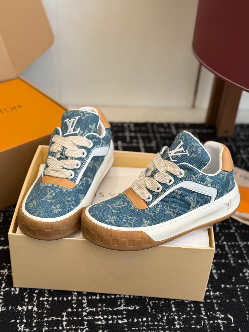 Louis Vuitton LV Tilted Sneaker (Monogram Denim)