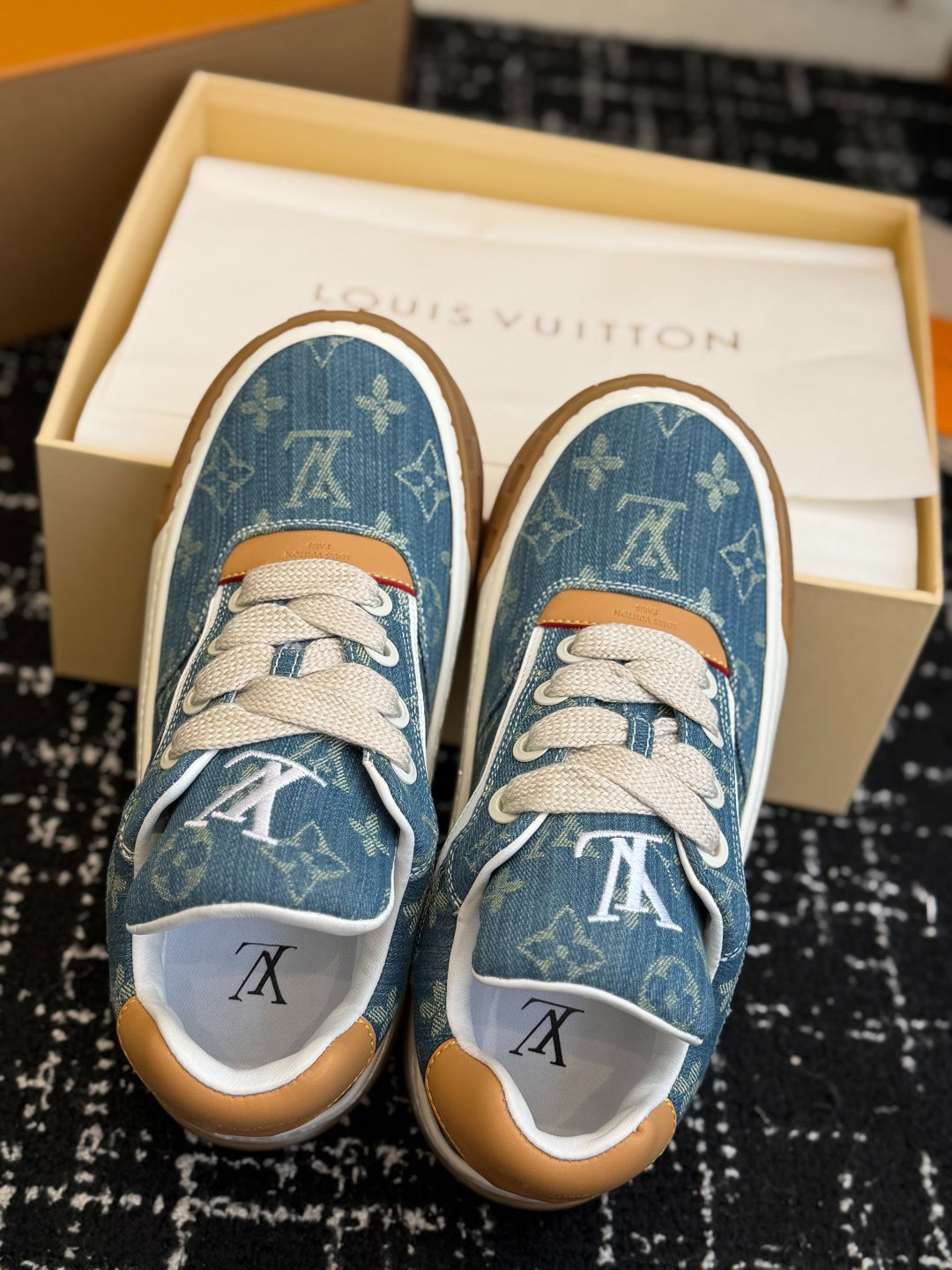 Louis Vuitton LV Tilted Sneaker (Monogram Denim)