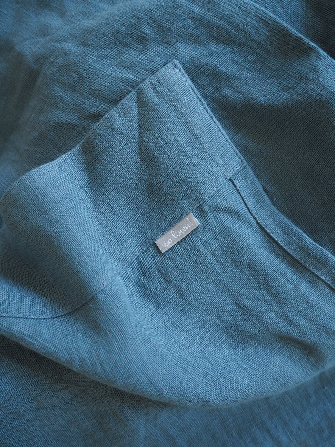 Dusty blue LINEN BLANKET | custom size