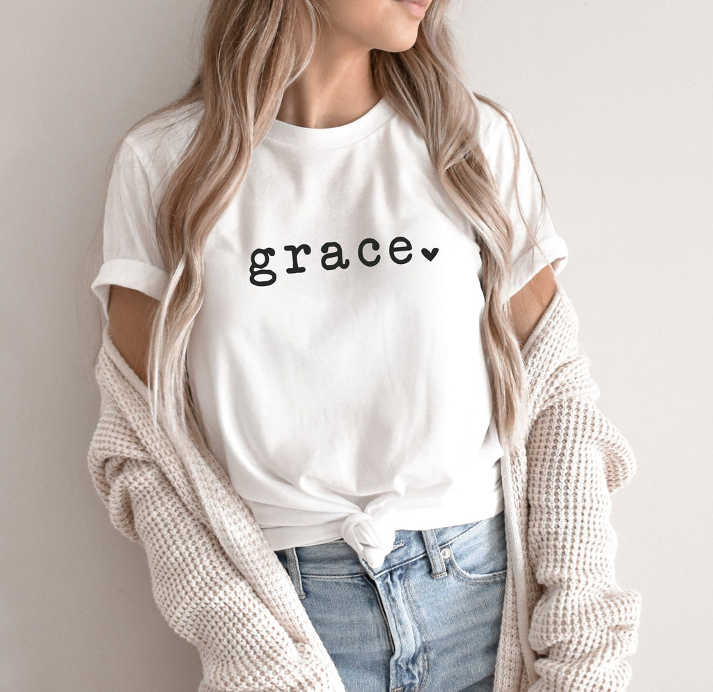 Grace Shirt: Christian Women's Graphic Tee - Inspirational Faith Design