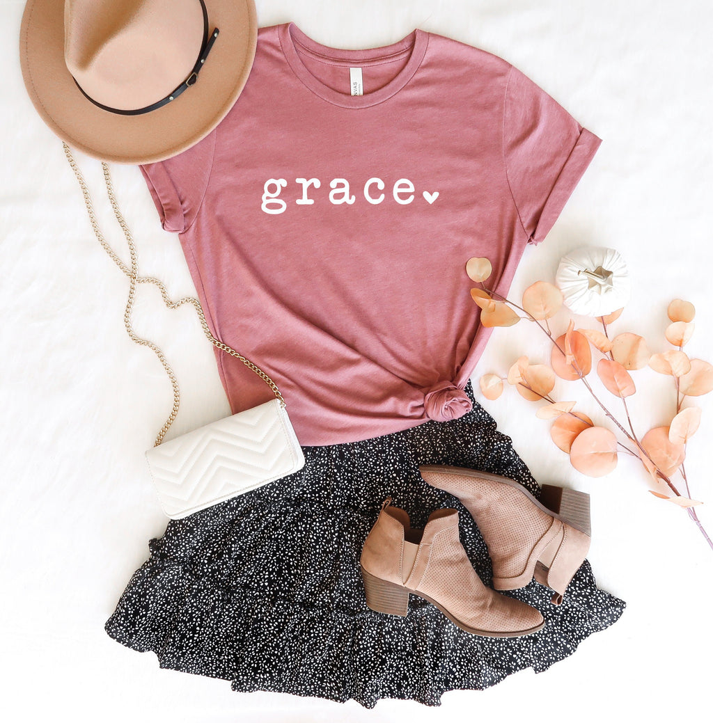 Grace Shirt: Christian Women's Graphic Tee - Inspirational Faith Design