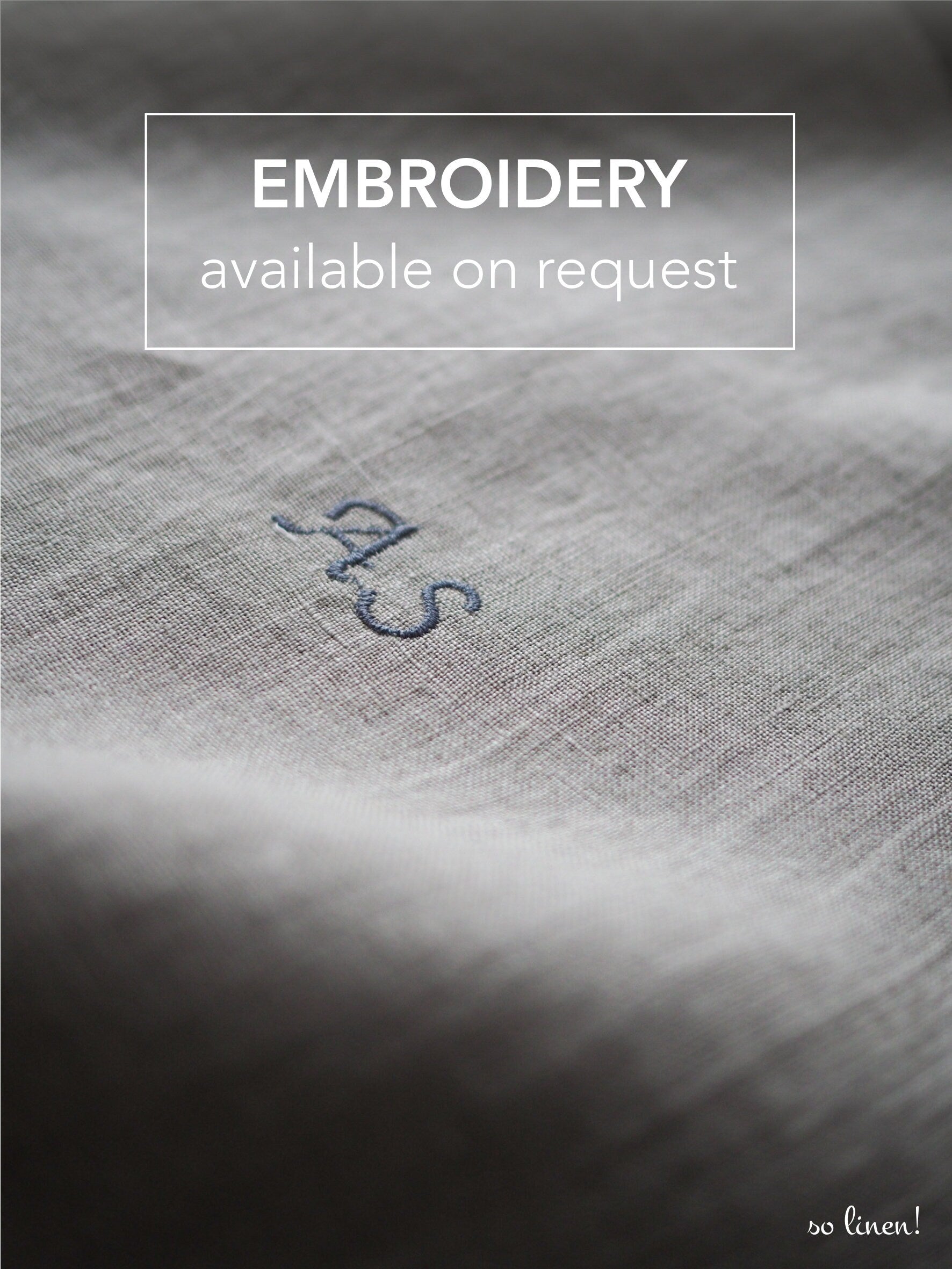 Dusty blue LINEN BLANKET | custom size