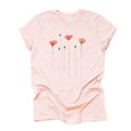 Watercolor Poppy Flowers Bella + Canvas T-Shirt