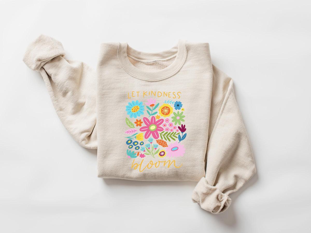 Let Kindness Bloom Shirt, Flowers Shirt, Aesthetic Wild Flower Shirt, Botanical Floral Shirt, Boho Flower Shirt, Inspirational Floral Tee