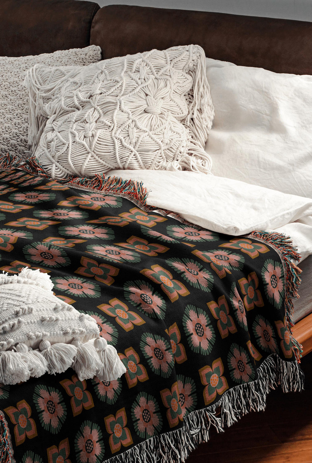 Floral Medley Woven Throw Blanket