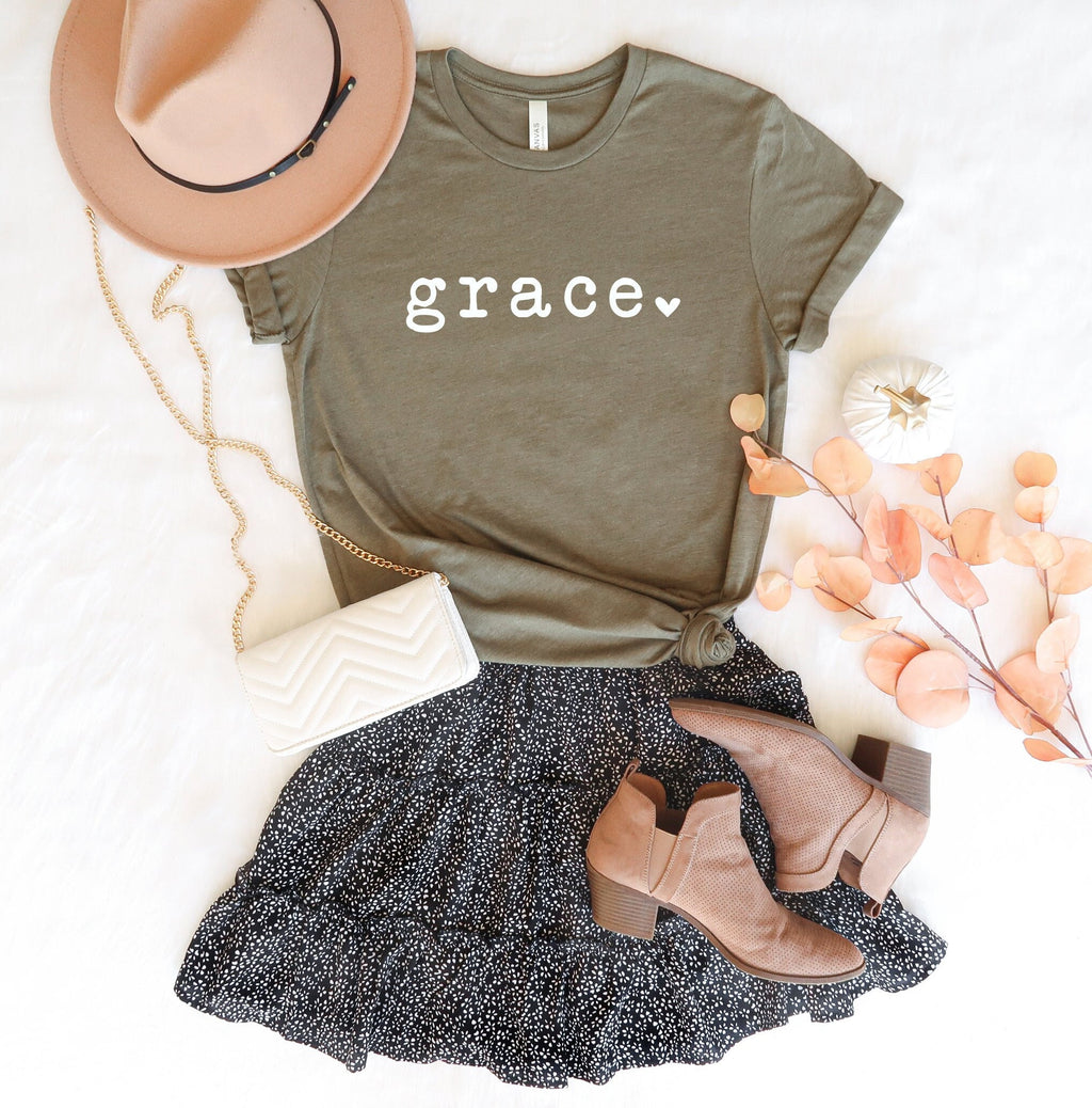 Grace Shirt: Christian Women's Graphic Tee - Inspirational Faith Design