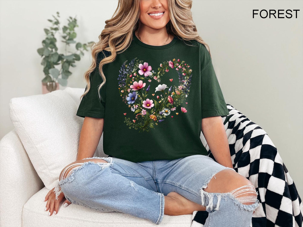 Flower Shirt, Flower Shirt Aesthetic, Floral Graphic Tee, Floral Shirt, Flower T-shirt,Wild Flower Shirt,Wildflower Tshirt,Gift for Gardener