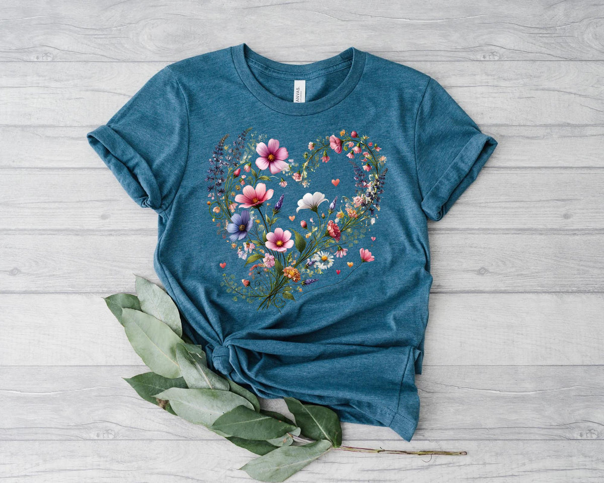 Flower Shirt, Flower Shirt Aesthetic, Floral Graphic Tee, Floral Shirt, Flower T-shirt,Wild Flower Shirt,Wildflower Tshirt,Gift for Gardener