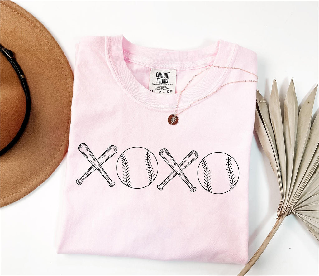 Comfort Colors® Baseball XOXO Shirt, Baseball Fan Shirt, Baseball Season, Baseball Lover Mom Shirt, Cheer Baseball Mom, Baseball Game Day