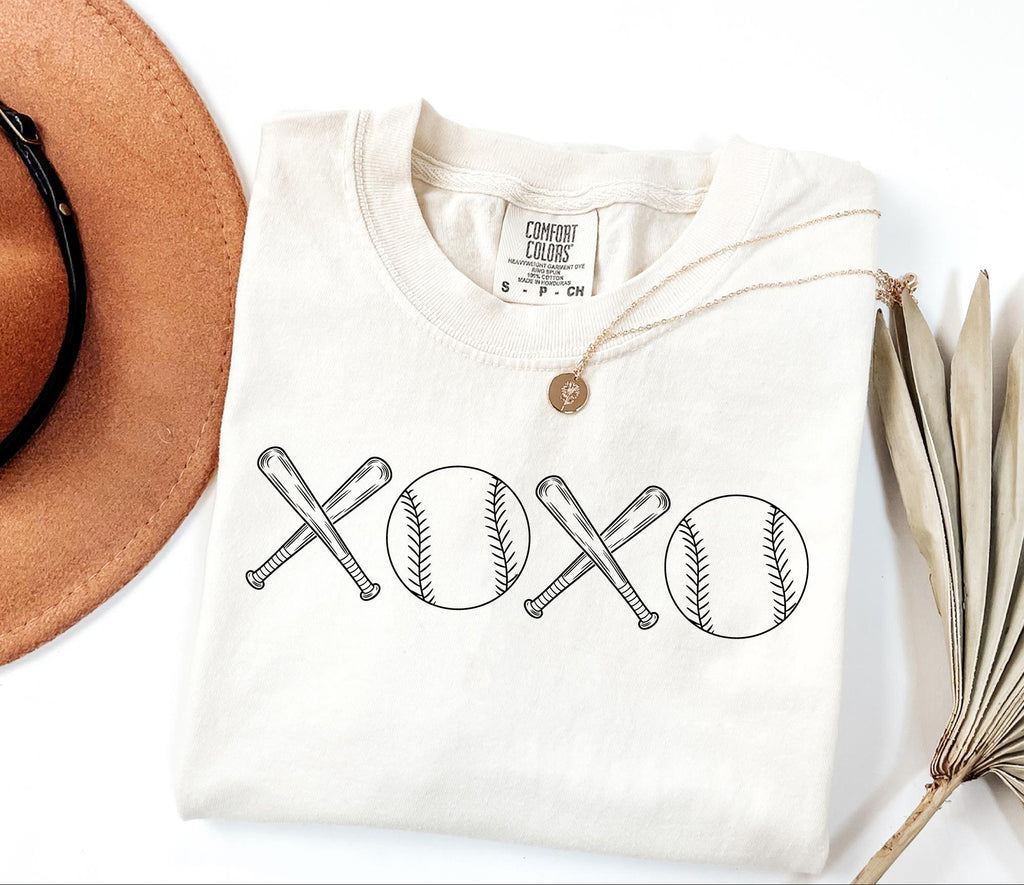 Comfort Colors® Baseball XOXO Shirt, Baseball Fan Shirt, Baseball Season, Baseball Lover Mom Shirt, Cheer Baseball Mom, Baseball Game Day