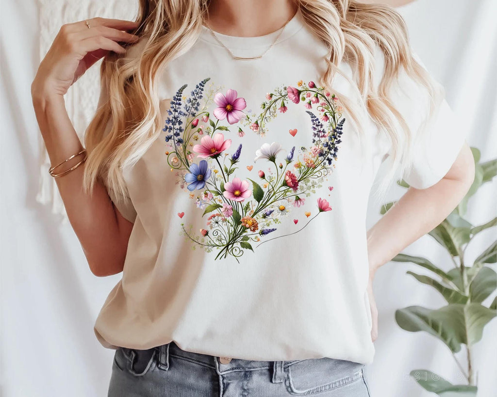 Flower Shirt, Flower Shirt Aesthetic, Floral Graphic Tee, Floral Shirt, Flower T-shirt,Wild Flower Shirt,Wildflower Tshirt,Gift for Gardener