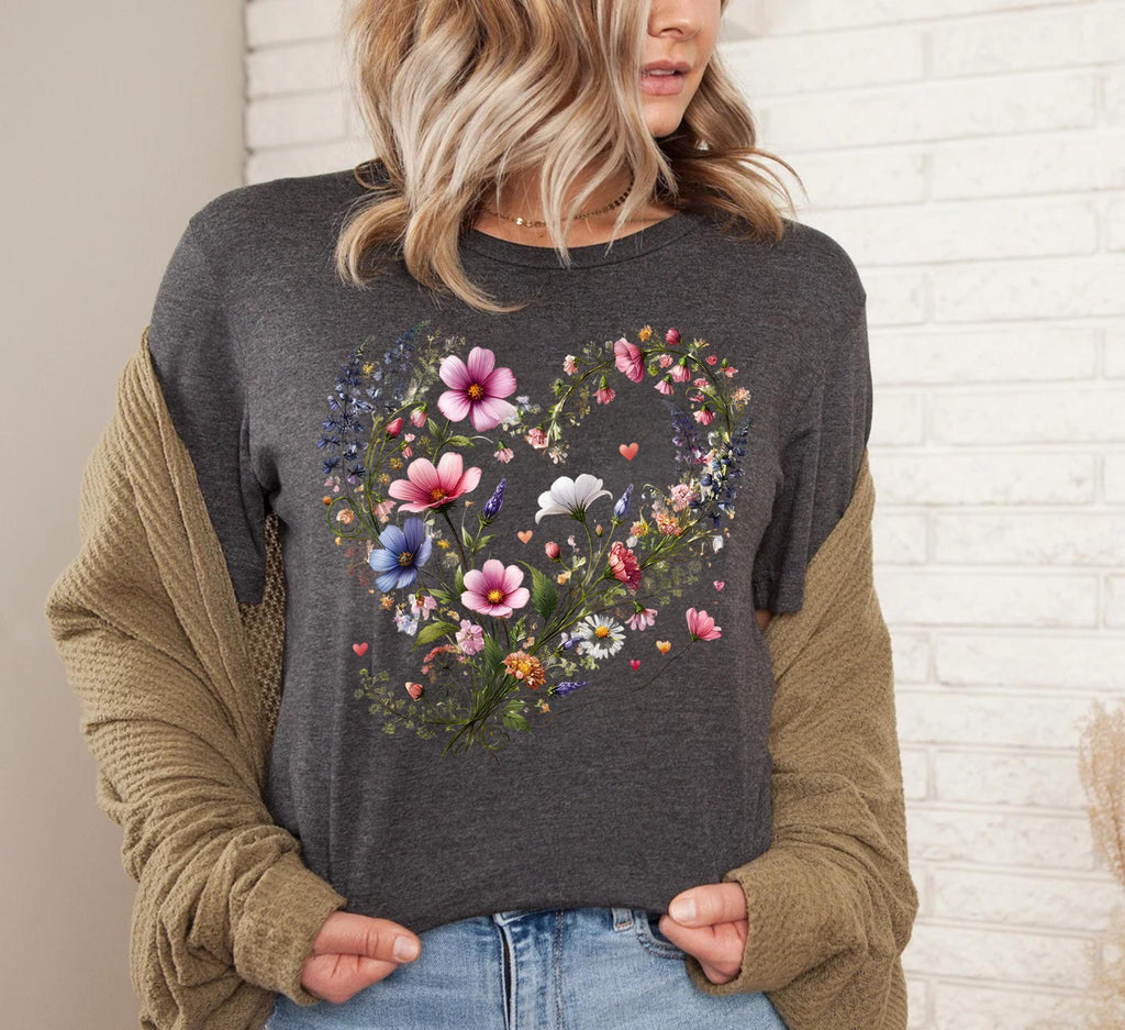 Flower Shirt, Flower Shirt Aesthetic, Floral Graphic Tee, Floral Shirt, Flower T-shirt,Wild Flower Shirt,Wildflower Tshirt,Gift for Gardener