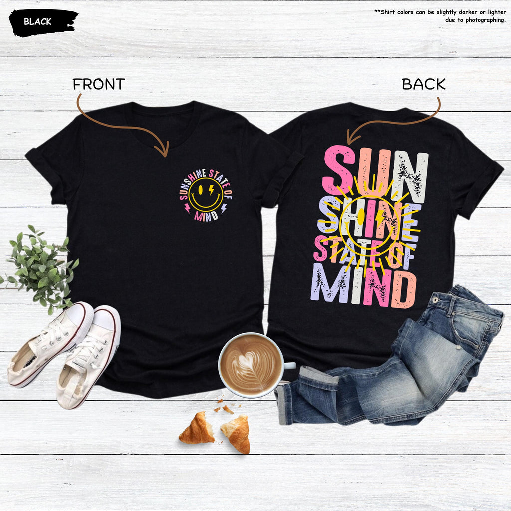 Sunshine State Of Mind Shirt, Trendy Summer Shirt, Sunshine tee, Preppy Summer Gift, Beach Vacation Tshirt, Summer Trip, Girls Weekend Shirt