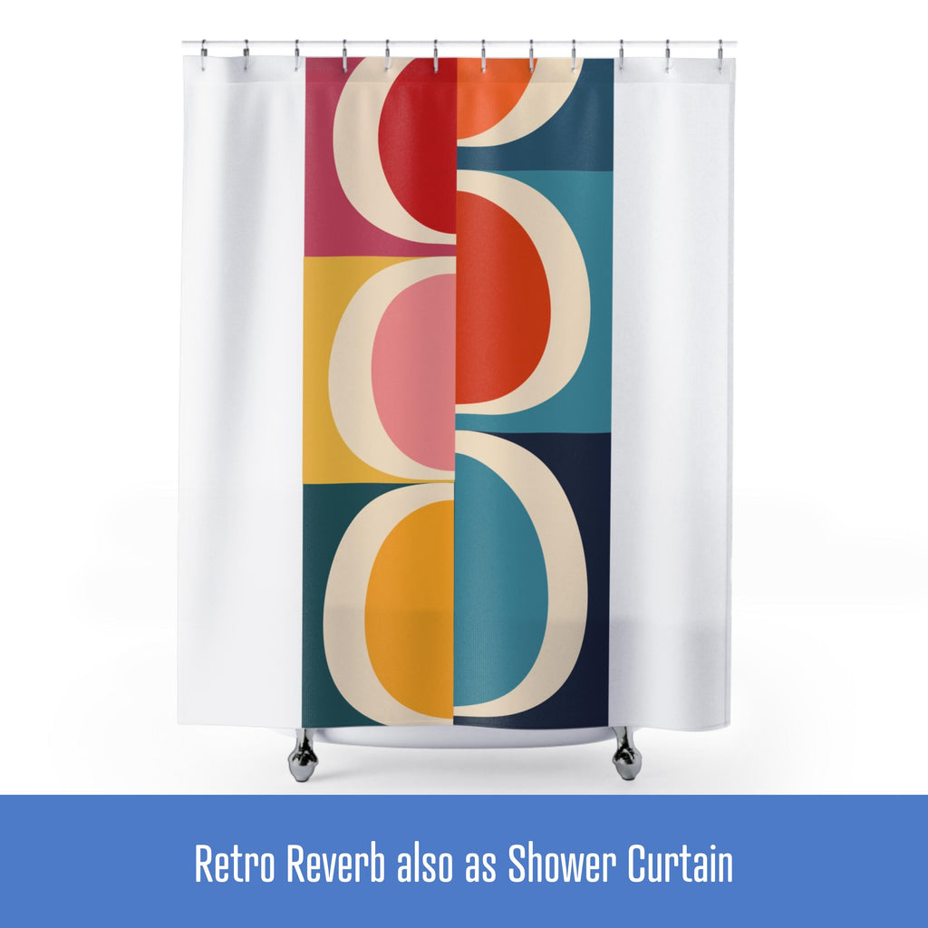 Retro Reverb, Fleece Sherpa Blanket | Mid Century Decor | Colorful Blanket | Friends Gift | Lightweight | Large | Soft