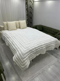 100% Natural WOOL QUILT/ Handmade Stitched Duvet/ Odorless Handcrafted Quilt/ Unpainted Vintage Quilt/ Customizable All Sizes You Want