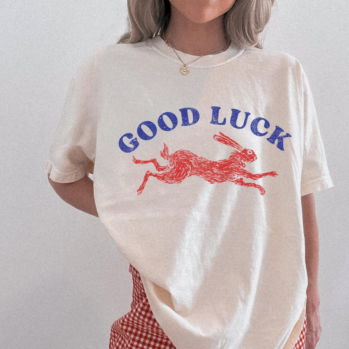 Good luck shirt. Lucky Rabbit shirt. Easy Tiger shirt. Cool women's shirts. Aesthetic shirts. Cool girl shirts. Retro western style.