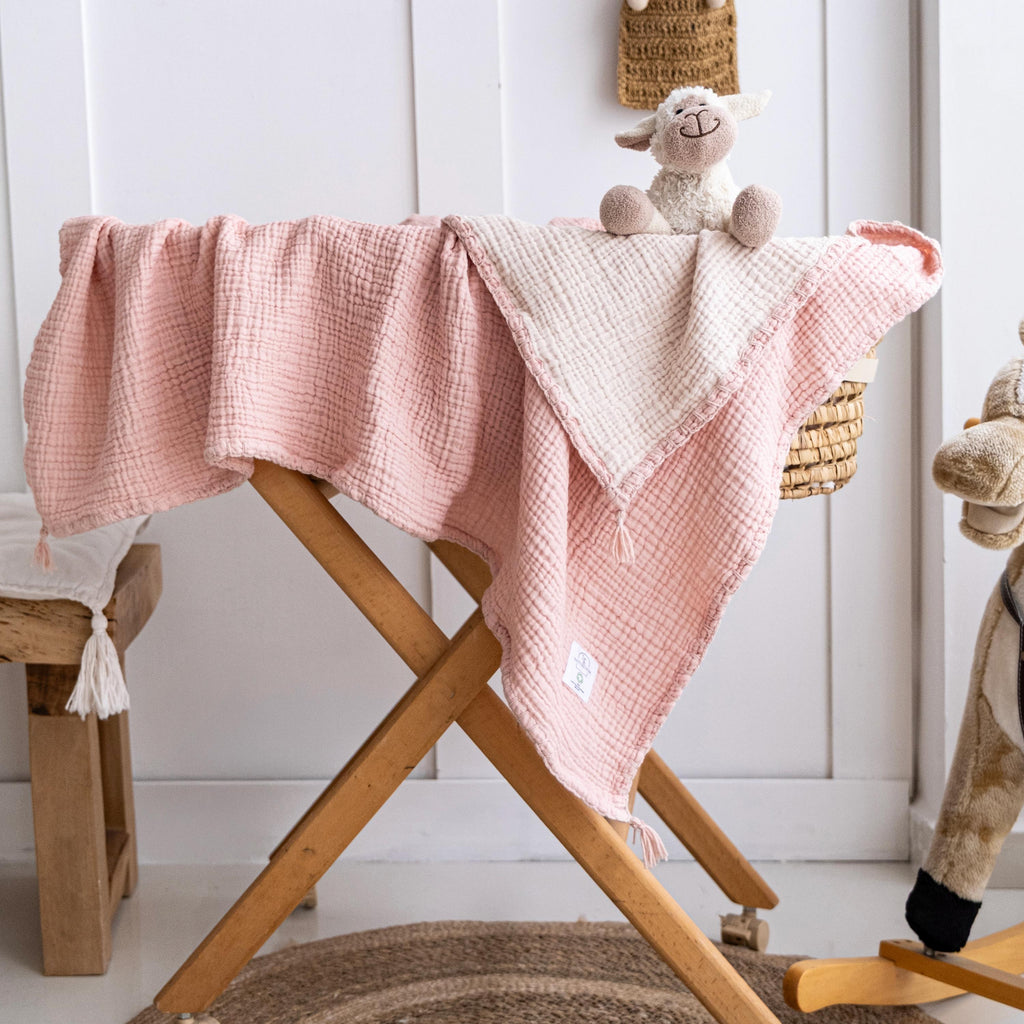Organic Muslin Baby Blanket, GOTS Certified Cotton Baby Blanket, Baby Quilt, Newborn Gift, Baby Boy Blanket, Baby Shower Gift