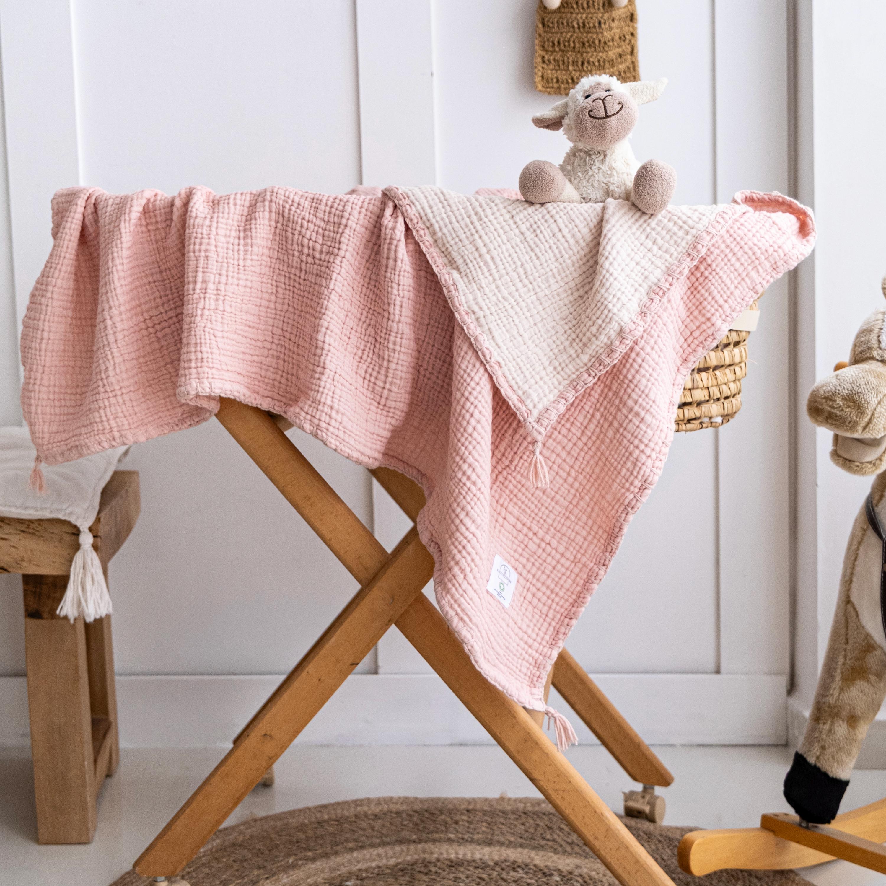 Organic Muslin Baby Blanket, GOTS Certified Cotton Baby Blanket, Baby Quilt, Newborn Gift, Baby Boy Blanket, Baby Shower Gift