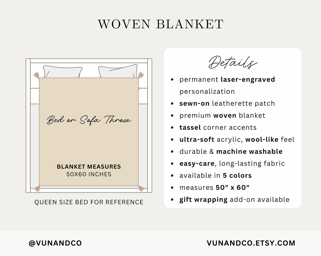 Blanket with Name Personalized Realtor Closing Gift for Customer New Home Gift Throw Blanket Branded Item Logo Blanket Gift Employee Bulk