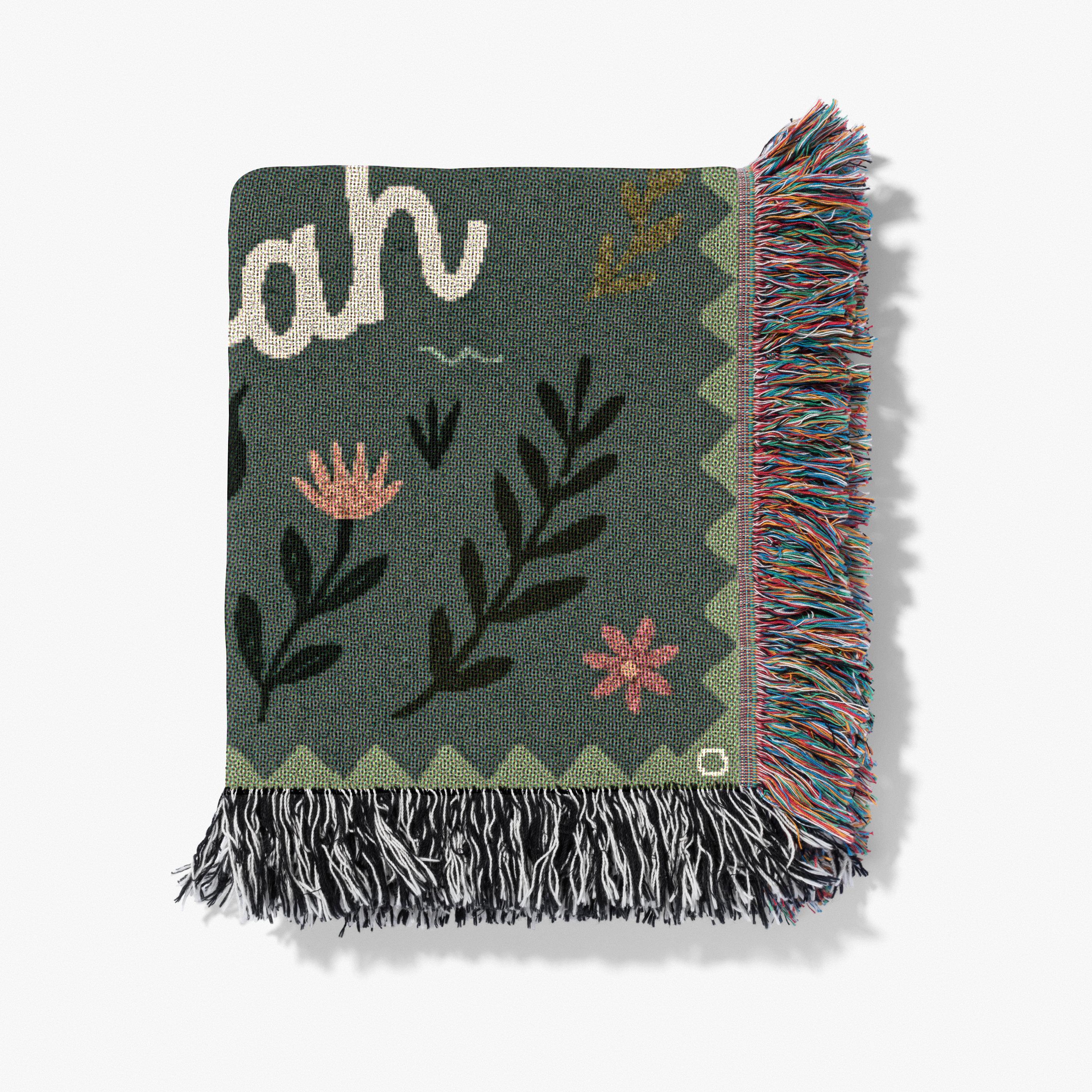 Personalized Dinosaur Blanket - Cute Triceratops Stegosaurus with Name - 100% cotton throw for dino themed room