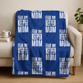 Fear the keeper velveteen blanket from hockey, soccer or lacrosse goalie, player winter sport team gift, goalie gift for grandma or aunt