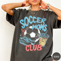 Soccer Moms Club Comfort Colors® T-Shirt, Gameday Doodle Soccer Tee, Trendy Women's Soccer Shirt, Sports Mom Shirt, Game Day Tee