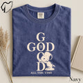 God Is Good Christian Shirt, Cute Dog Hug Faith Tee, Inspirational Bible Verse Graphic, Religious Comfort Colors Praise T Shirt