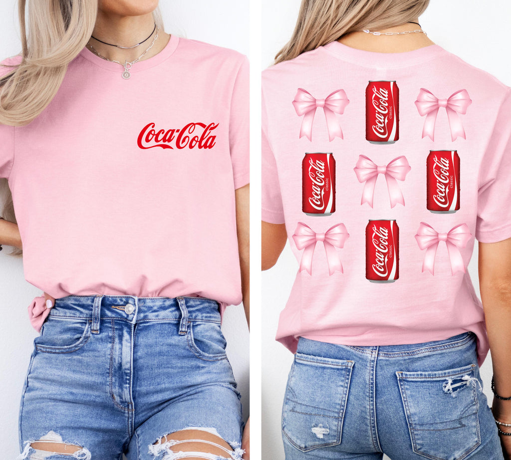 Coca-Cola Bow T-Shirt: Coquette Trendy Tee, Soda Lover