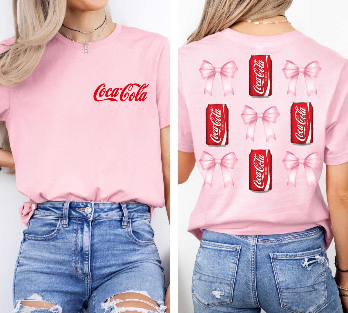 Coca-Cola Bow T-Shirt: Coquette Trendy Tee, Soda Lover