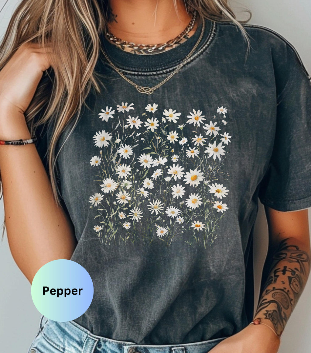 Womens summer tops, summer clothing, girls shirts, floral boho shirt, womens tshirts, Comfort Colors girls shirt, trendy vacation shirt