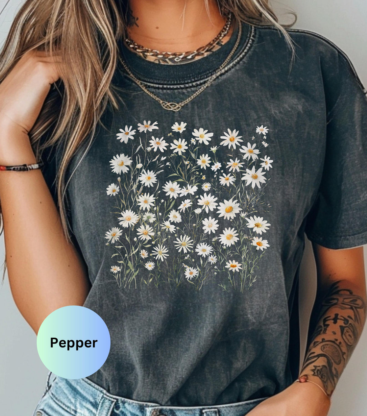 Womens summer tops, summer clothing, girls shirts, floral boho shirt, womens tshirts, Comfort Colors girls shirt, trendy vacation shirt