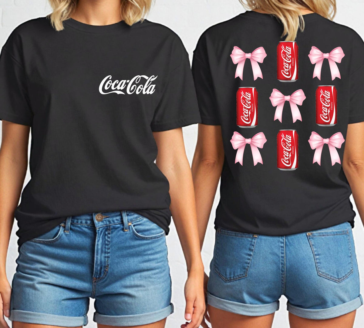 Coca-Cola Bow T-Shirt: Coquette Trendy Tee, Soda Lover