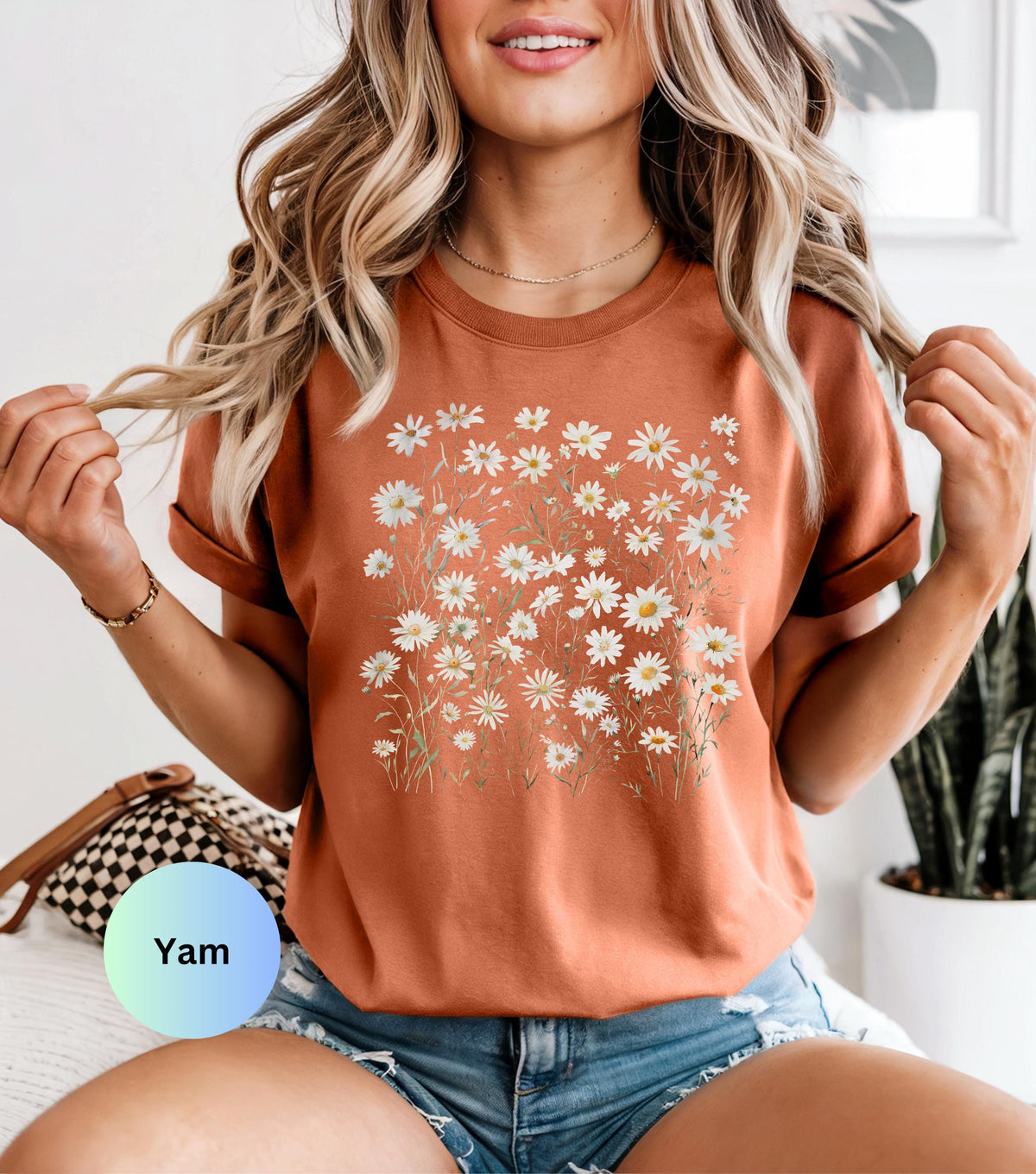 Womens summer tops, summer clothing, girls shirts, floral boho shirt, womens tshirts, Comfort Colors girls shirt, trendy vacation shirt