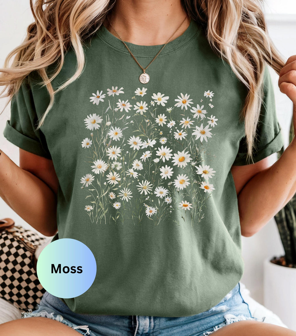 Womens summer tops, summer clothing, girls shirts, floral boho shirt, womens tshirts, Comfort Colors girls shirt, trendy vacation shirt