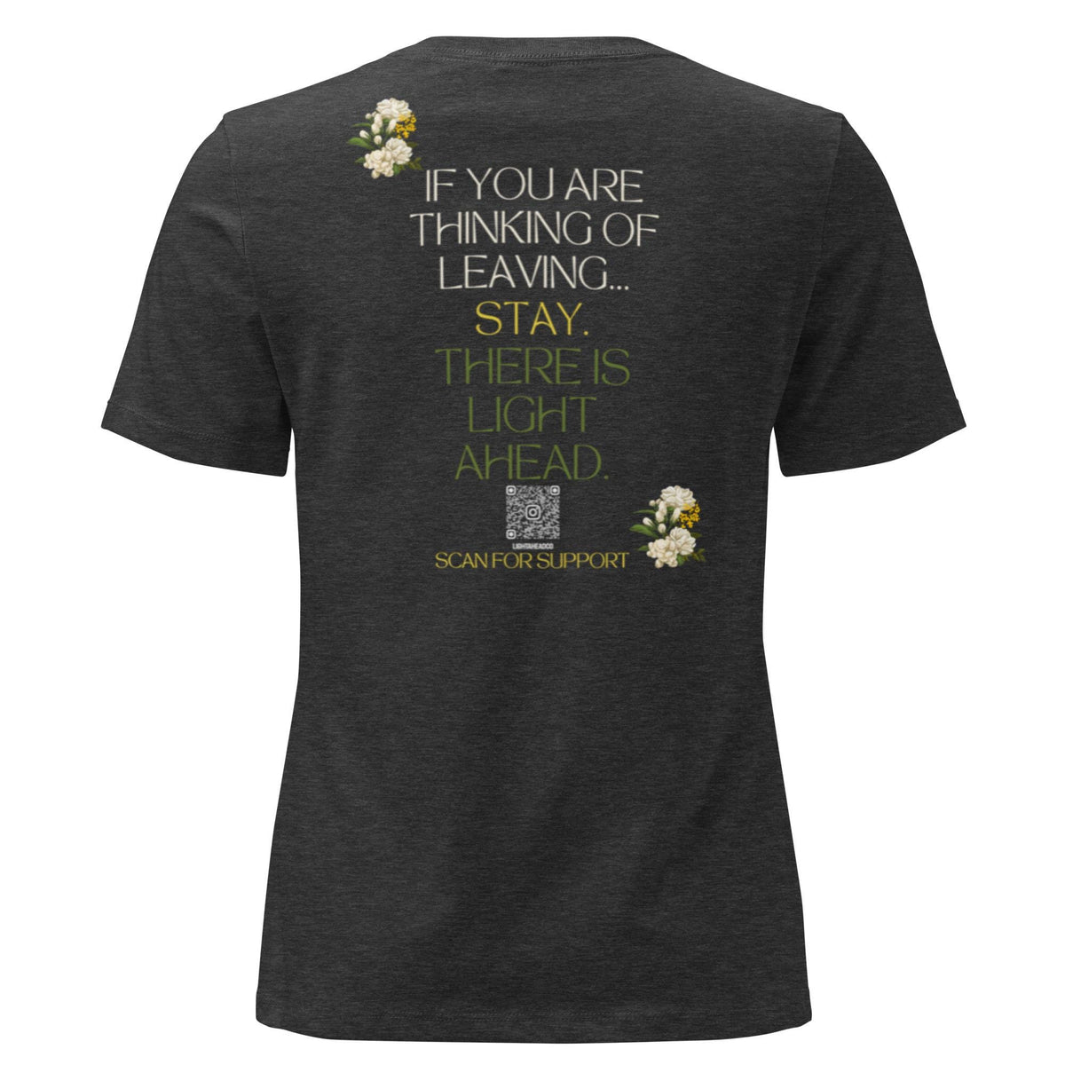 You Are Not Alone T Shirt | Floral Women's Fitted T-Shirt, Uplifting Shirt, Positivity Tee, Gift for Her