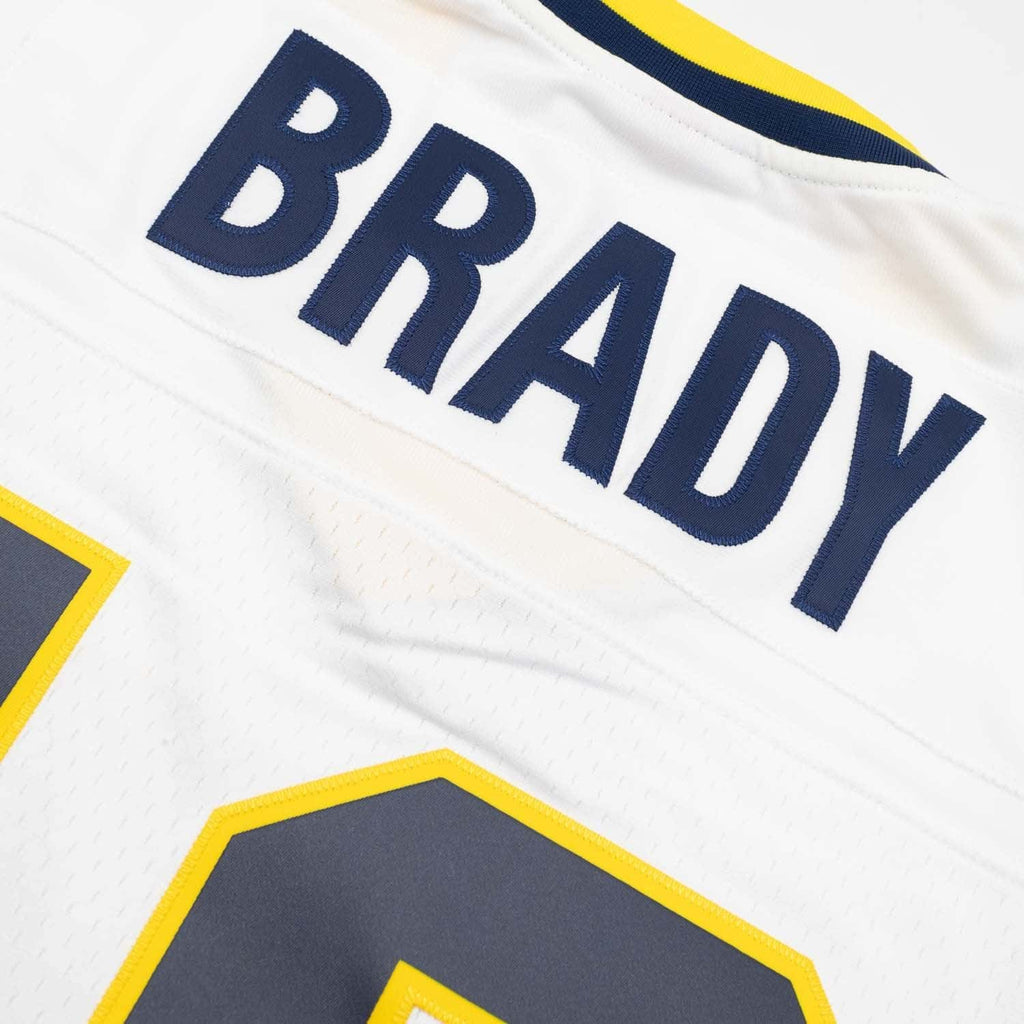 Men's Tom Brady #10 Michigan Wolverines 1999 White Mitchell & Ness Legacy NCAA Jersey