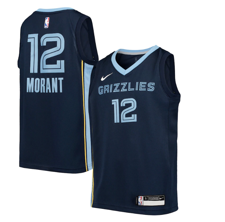 Nike Ja Morant Memphis Grizzlies Youth Blue Team Swingman Jersey