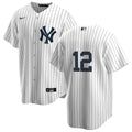 Men's Nike Wade Boggs #12 White New York Yankees Home Official Replica Player Jersey