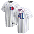 NIKE Men's Lou Piniella Chicago Cubs White Home Premium Stitch Replica Jersey