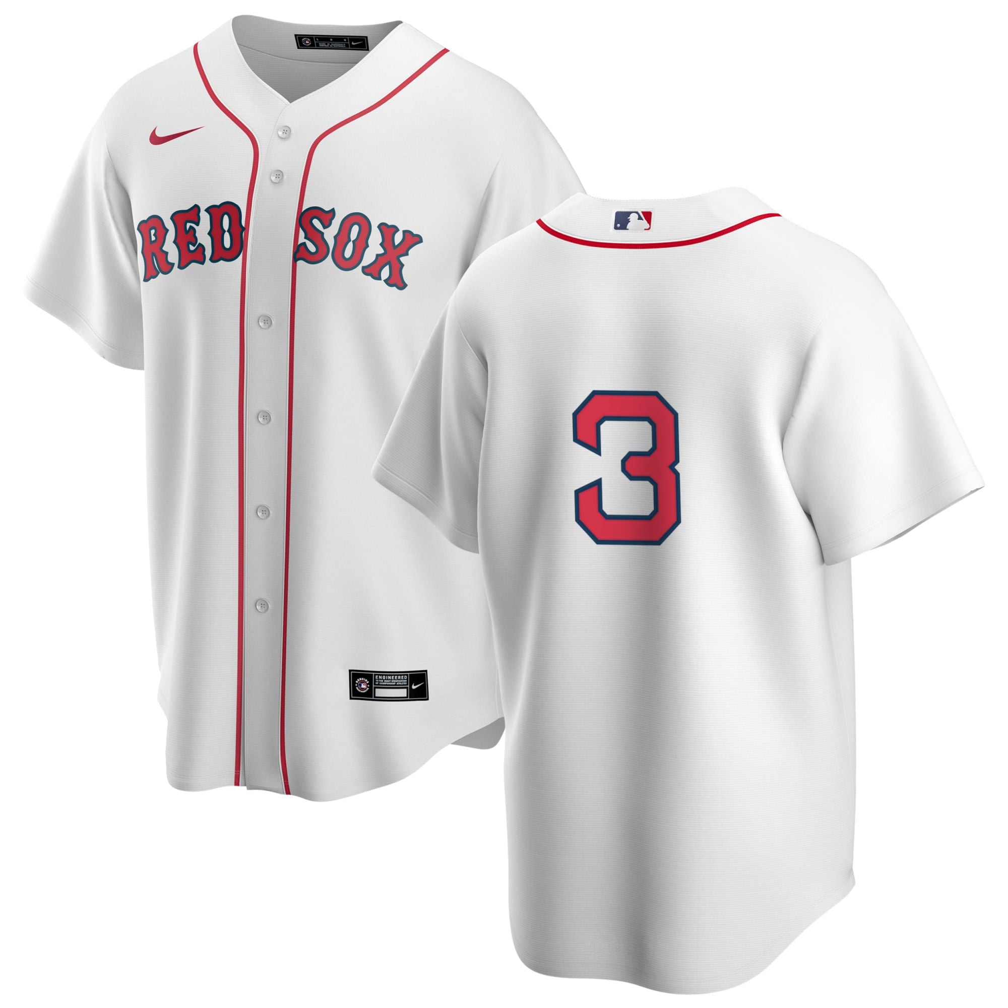 Men's Nike Boston Red Sox Cedanne Rafaela #3 Home Official Replica Player Jersey